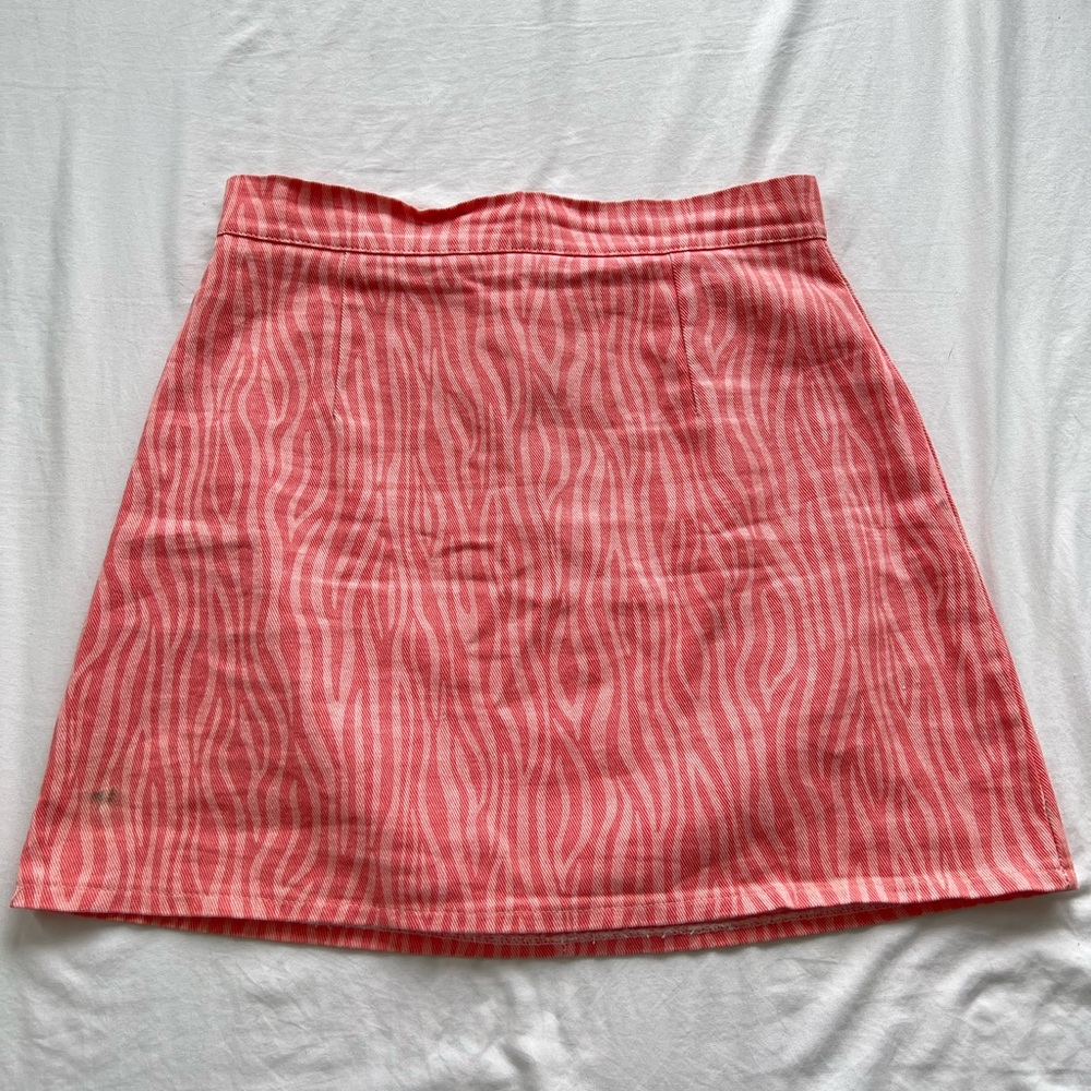 Cider Pink Zebra Print Mini Skirt